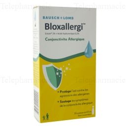 BAUSCH & LOMB Bloxallergi solution ophtalmique 20 x 0,5 ml