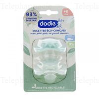 DODIE Sucettes &eacute;co-con&ccedil;ues vert +6mois x2
