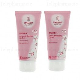 Cr&egrave;me de douche confort &agrave; l'amande - lot de 2 x 200 ml