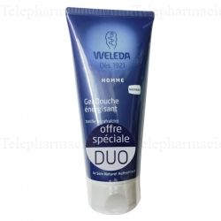 Gel douche &eacute;nergisant homme - lot de 2 x 200 ml