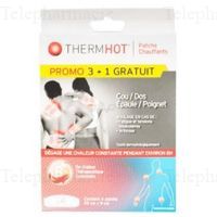 THERMHOT Patchs chauffants cou/dos/&eacute;paule/poignet patchs Promo 3+1 Offert