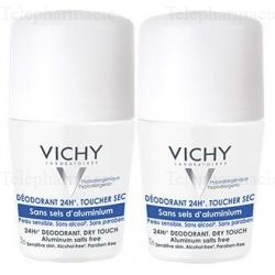 VICHY D&eacute;odorant Roll'on 24h hypoallerg&eacute;nique toucher sec