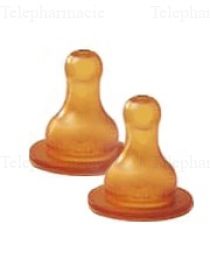T&eacute;tine Col Standard Caoutchouc 0-6 mois - x2