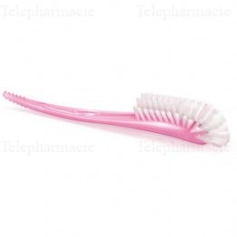 Goupillon pour biberon et tetine rose