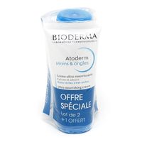 BIODERMA ATODERM MAINS ET ONGLES LOT 2+1 50ML