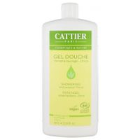 CATTIER Gel douche Fraicheur verveine sauvage-citrus Flacon 1L