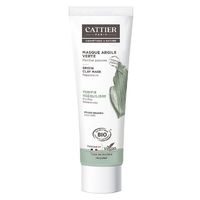 CATTIER Masque argile verte menthe poivr&eacute;e peaux grasses bio
