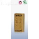 CATTIER Savon pain doux v&eacute;g&eacute;tal argile jaune miel lavande bio 150g