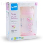 MAM Easy Start Anti-Colique biberon d&eacute;bit 2 260ml Lot de 2 Rose et Blanc