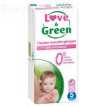 LOVE&GREEN Couches &eacute;cologiques Taille 5 - 40 couches