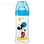 DODIE Biberon Initiation+ anti-colique avec t&eacute;tine ronde 3 vitesses 330ml Mickey
