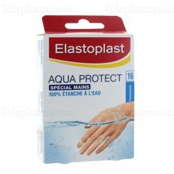 ELASTOPLAST Pansements sp&eacute;cial mains Aqua protect x 16