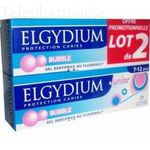 ELGYDIUM Dentifrice junior bubble lot de 2 tubes de 50 ml