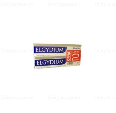 ELGYDIUM Dentifrice blancheur 2 tubes x 75ml