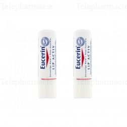 EUCERIN Soin Actif L&egrave;vres lot de 2 sticks 4,8 g dont 1 Offert