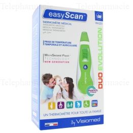 Easyscan vm-zx1 duo evolution thermometre temporale et auriculaire