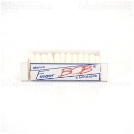 Finger bob pansements tubulaires doigt blanc x6
