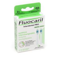 FLUOCARIL Interdental Pro - Syst&egrave;me Interchangeable t&ecirc;te de brosse &agrave; dents souple x2