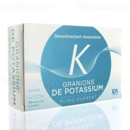K de potassium 30 ampoules buvables