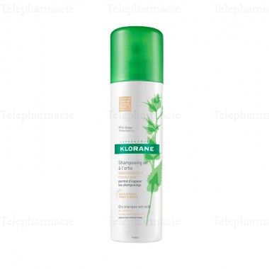 KLORANE Ortie bio - Shampooing sec s&eacute;bor&eacute;ducteur cheveux gras bruns Flacon 150ml