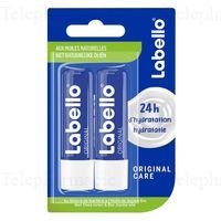 LABELLO Stick l&egrave;vres Classic Care aux huiles naturelles lot de 2