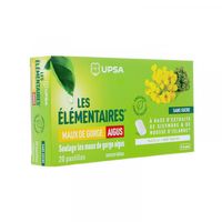 UPSA Les &eacute;l&eacute;mentaires Maux de gorge aigue x20 pastilles