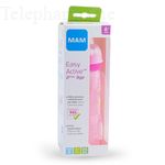 MAM Easy Active biberon 2&egrave;me &acirc;ge Transparent rose papillon