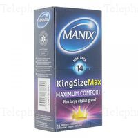 MANIX King size max - Pr&eacute;servatifs maximum confort 12 pr&eacute;servatifs