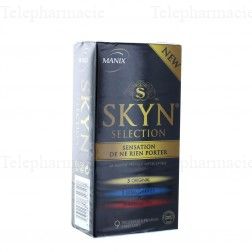 MANIX Skyn s&eacute;l&eacute;ction bo&icirc;te 9 pr&eacute;servatifs
