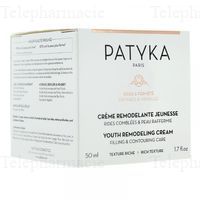PATYKA Rides & fermet&eacute; - Cr&egrave;me Remodelante Jeunesse bio texture riche pot 50ml