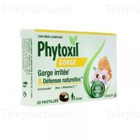 PHYTOXIL gorge irrit&eacute;e et d&eacute;fenses naturelles x20 pastilles