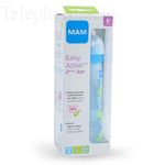 MAM Easy Active biberon 2&egrave;me &acirc;ge Transparent bleu ours
