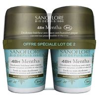 SANOFLORE DEO 48H MENTHA LOT 2 x50ML