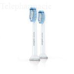 Tete de brosse a dents sensitiv standard ultra soft x2