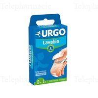 URGO pansement lavable 10cm x 6cm - 10 bandes &agrave; d&eacute;couper